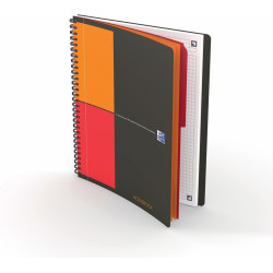 Rūtiņu klade ar spirāli, sadalītājiem Oxford Activebook B5, 80 lapas, plastikāta vākos