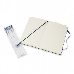 Bloknots Moleskine Sketchbook 13x21cm, baltās lapas,cietie vāki, zils