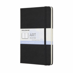 Akvareļu albums Moleskine Watercolour Notebook 13x21cm, 200g/m², cietos vākos, melns