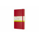 Bloknots Moleskine Classic, 13x21cm, baltās lapas, mīkstie vāki, sarkans