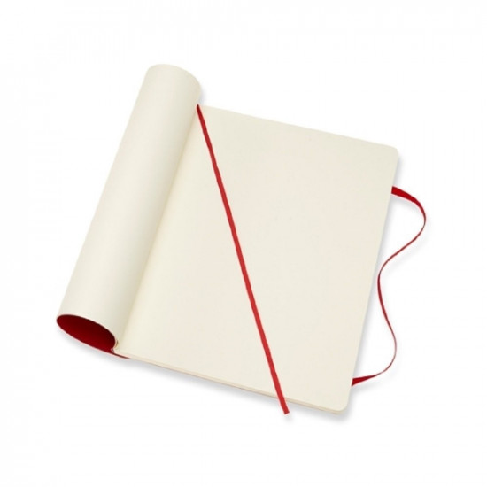 Записная книжка Moleskine Classic 19х25см, белые листы, мягкая обложка, красная