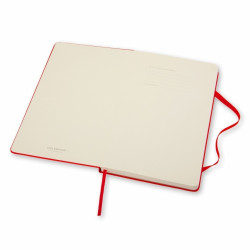 Bloknots Moleskine Classic 13x21cm, baltās lapas, cietie vāki, sarkans