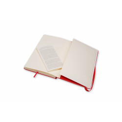Bloknots Moleskine Sketchbook 13x21cm, baltās lapas, cietie vāki, sarkans