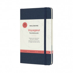 Piezīmju grāmata Moleskine Voyageur Notebook, cietos vākos, zila