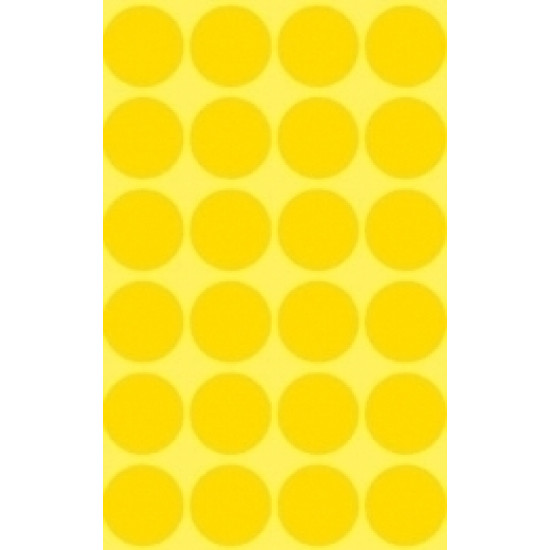 Самоклеящиеся этикетки для маркировки Zweckform 3007 Ø18мм 96шт/уп, желтые