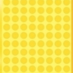 Самоклеящиеся этикетки для маркировки Zweckform 3013 Ø8мм 416шт/уп, желтые