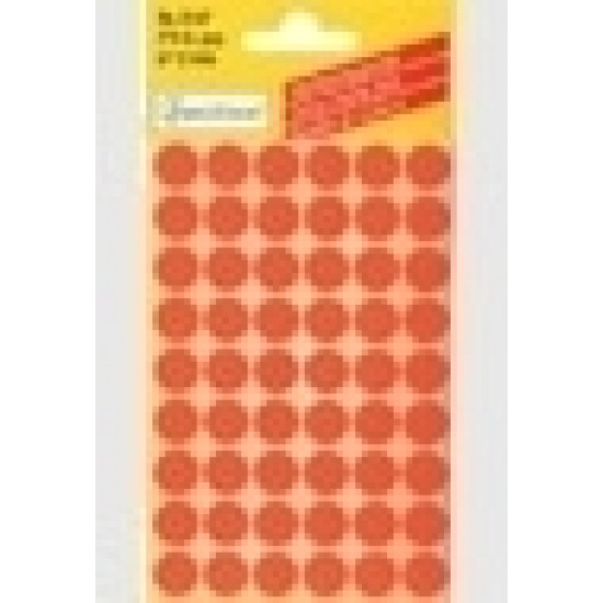Самоклеящиеся этикетки для маркировки Zweckform 3147 Ø12мм 270шт/уп, неоновые красные