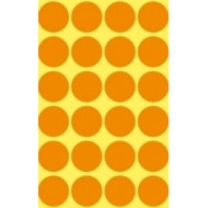Самоклеющие этикетки для маркировки Zweckform 3176 Ø18мм 96шт/уп, неоновые оранжевые