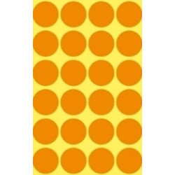 Самоклеющие этикетки для маркировки Zweckform 3176 Ø18мм 96шт/уп, неоновые оранжевые