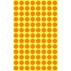 Pašlīmējošas etiķetes Zweckform 3173, Ø8mm, apaļas, 416gab/iep, neona oranžas