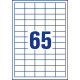 Uzlīmes Avery Zweckform,A4, 3 8x 21.2 mm, 100 lpp/iep, baltas