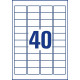 Uzlīmes Avery Zweckform L4770-25 45 A4, 25 lapas 45.7x25.4mm, caurspīdīgi matētas
