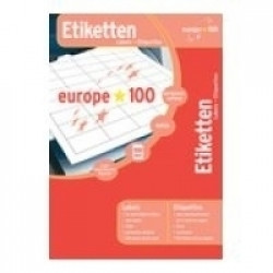 Etiķetes Europe ELA039, A4, 97x42.3mm, 100lpp/iep, baltas