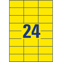 Etiķetes Zweckform 3451, 70x37mm, A4, 100lpp, dzeltenas (P)