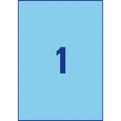 Самоклеящиеся этикетки Zweckform 3471 210x297мм A4/100л, синие (P)