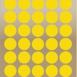 Маркировочные точки Charlot Ø12мм 60шт / лист желтый