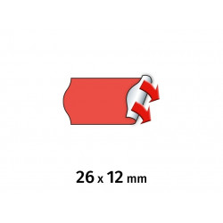 Hinnapüstolilint METO 26x12mm punane püsiv 6rl/pk