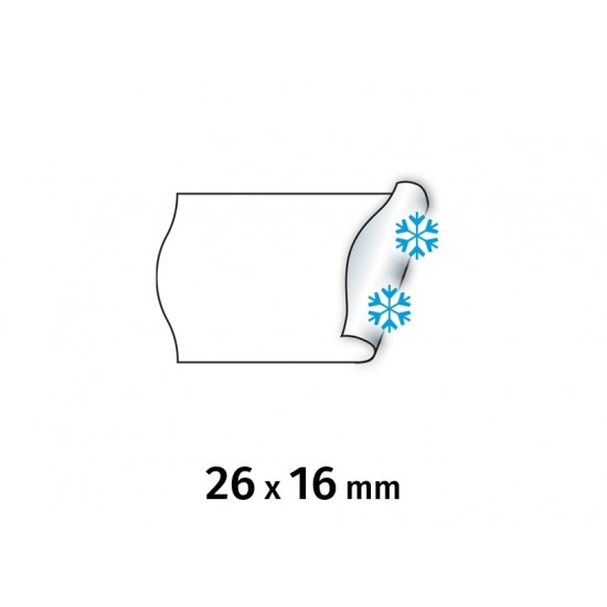 Hinnapüstolilint METO 26x16mm valge külmakindel 6rl/pk