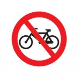 Uzlīme Aizliegts braukt ar velosipēdu