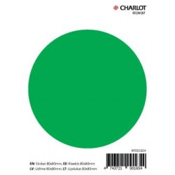 Наклейка 85x85mm круг безопасности, зеленый