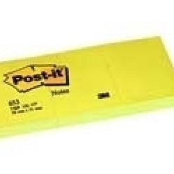 *Līmlapiņas POST-IT, 38x51mm, 100lpp, 3gab/iep, dzeltenas
