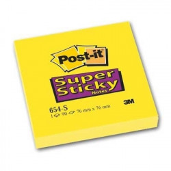 Līmlapiņas POST-IT Super Sticky, 76x76mm, 90lpp/iep, dzeltenas