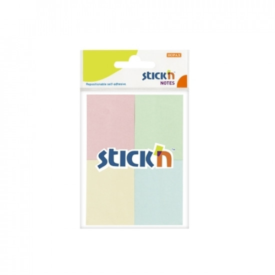 Līmlapiņas StickN 21090, 38x50mm, 50 gab x4 pasteļkrāsas