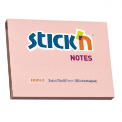 *Līmlapiņas StickN 21151, 76x102mm, 100gab/iep, rozā