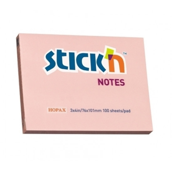 *Līmlapiņas StickN 21151, 76x102mm, 100gab/iep, rozā