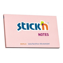 Līmlapiņas StickN 21154 76x127mm, 100 lapas, rozā