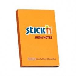 Līmlapiņas StickN 21160, 51x76mm, 100 lapas, neona oranžas