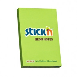 Līmlapiņas StickN 21163, 51x76mm, 100 lapas, neona zaļš