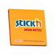 Līmlapiņas StickN 21164, 76x76mm, 100 lapas, neona oranžas