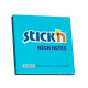 Līmlapiņas StickN 21209 76x76mm, 100 lapas, neona zilas