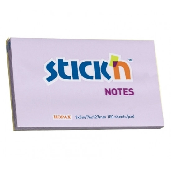 Līmlapiņas StickN 21405 76x127mm, 100 lapas, violetas