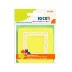 *Līmlapiņas StickN 21541 Pattern adhesive 70x70mm, neona dzeltenas