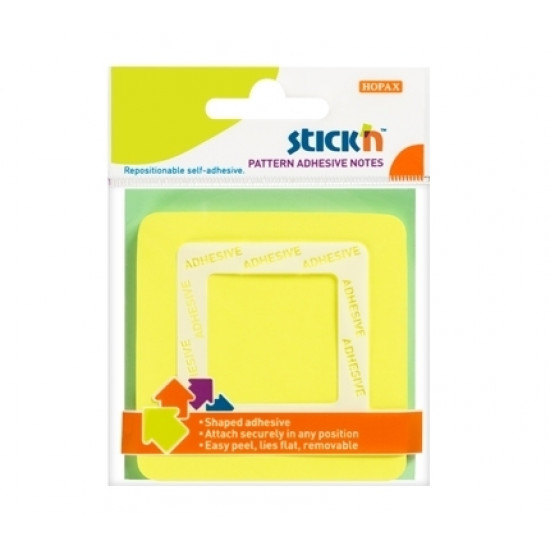 *Līmlapiņas StickN 21541 Pattern adhesive 70x70mm, neona dzeltenas