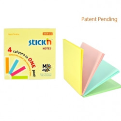 Līmlapiņas StickN Magic pads 21574, 76x76mm, 100 lapas, 4x25gab,4 pasteļkrāsu asorti