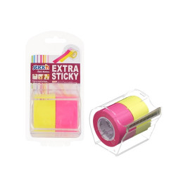 *Līmlapiņas StickN 21695, 50mmx10m, neona dzeltens/rozā