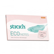 Клейкие листки StickN 21750 Eco 76х127мм розовые
