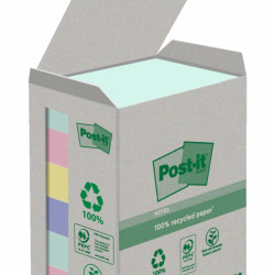 Märkmepaber 3M Post-it® Recycling Assorted 38mmx51mm 6tk/pk 100L
