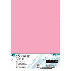 Krāsains papīrs College A4, 80g/m², 50 loksnes, Pink PI25
