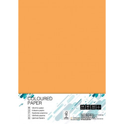 Бумага для офисной техники College, цветная A4/80г/50л, GR21. Цвет - неоново - оранжевый