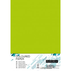 Krāsains papīrs College A4, 80g/m², 50 loksnes, Neon Green