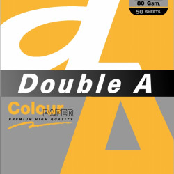 Цветная бумага Double A A4, 80g, 50 листов, морковного цвета