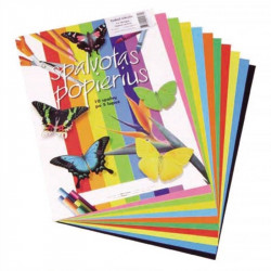 Krāsains papīrs Image Coloraction, A4, 80g/m², 50lpp/iep, 10krāsas, Rainbow mix
