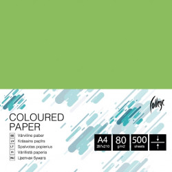 Krāsains papīrs College A4, 80g/m², 500 loksnes, CC49, Grass green
