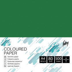 Krāsains papīrs College A4, 80g/m², 500 loksnes, CC50, Green