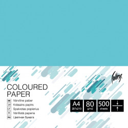 Krāsains papīrs College A4, 80g/m², 500 loksnes, CC42, Light blue