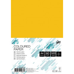Krāsains papīrs College A4, 80g/m², 500 loksnes, CC39, Yellow
